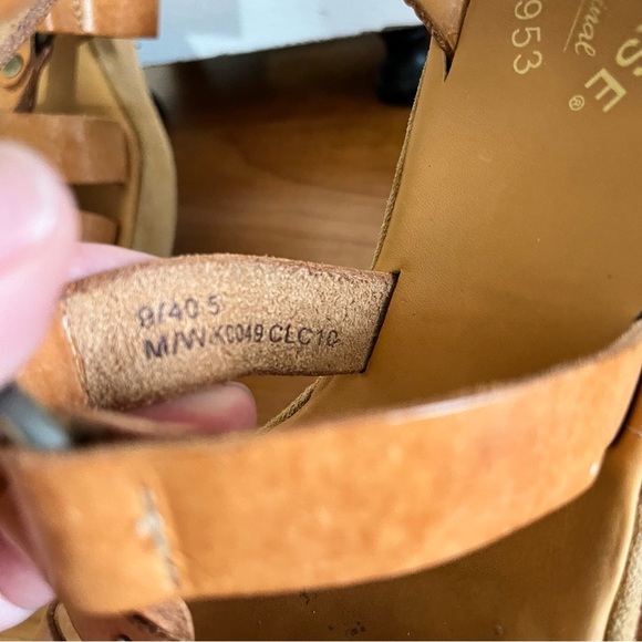 Women’s Kork Ease Strappy Wedge Sandals Size 40.5 US Size 9 Tan Leather - Picture 5 of 8